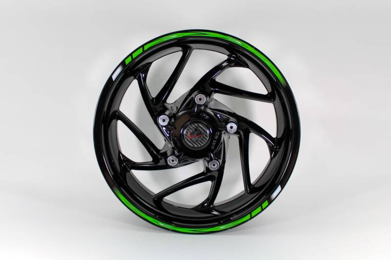 Felgenrandaufkleber green universell kompatibel für Kawasaki Motorrad X710143VA von Felgenrand Aufkleber