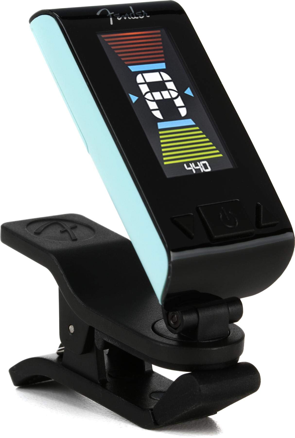 Fender Original Tuner, 360° Verstellbares LCD-Display, Vibrationsbasiertes Stimmen, Daphne Blue von Fender