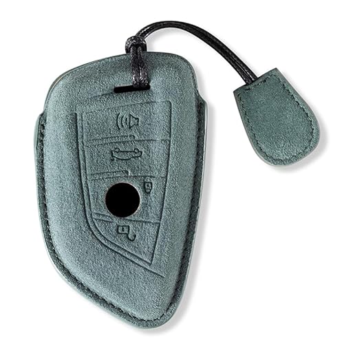 Schlüsselanhänger Halter Schutz kompatibel mit BMW Remote Fob, Leder-Schlüsselanhänger für BMW F30 F45 F55 G20 G30 X1 X3 X4 X5 X6 X7 3 5 7 8 M5 M6 GT Serie 3-Knopf-Schlüsselanhänger-Schlüsseletui von FengDeLu