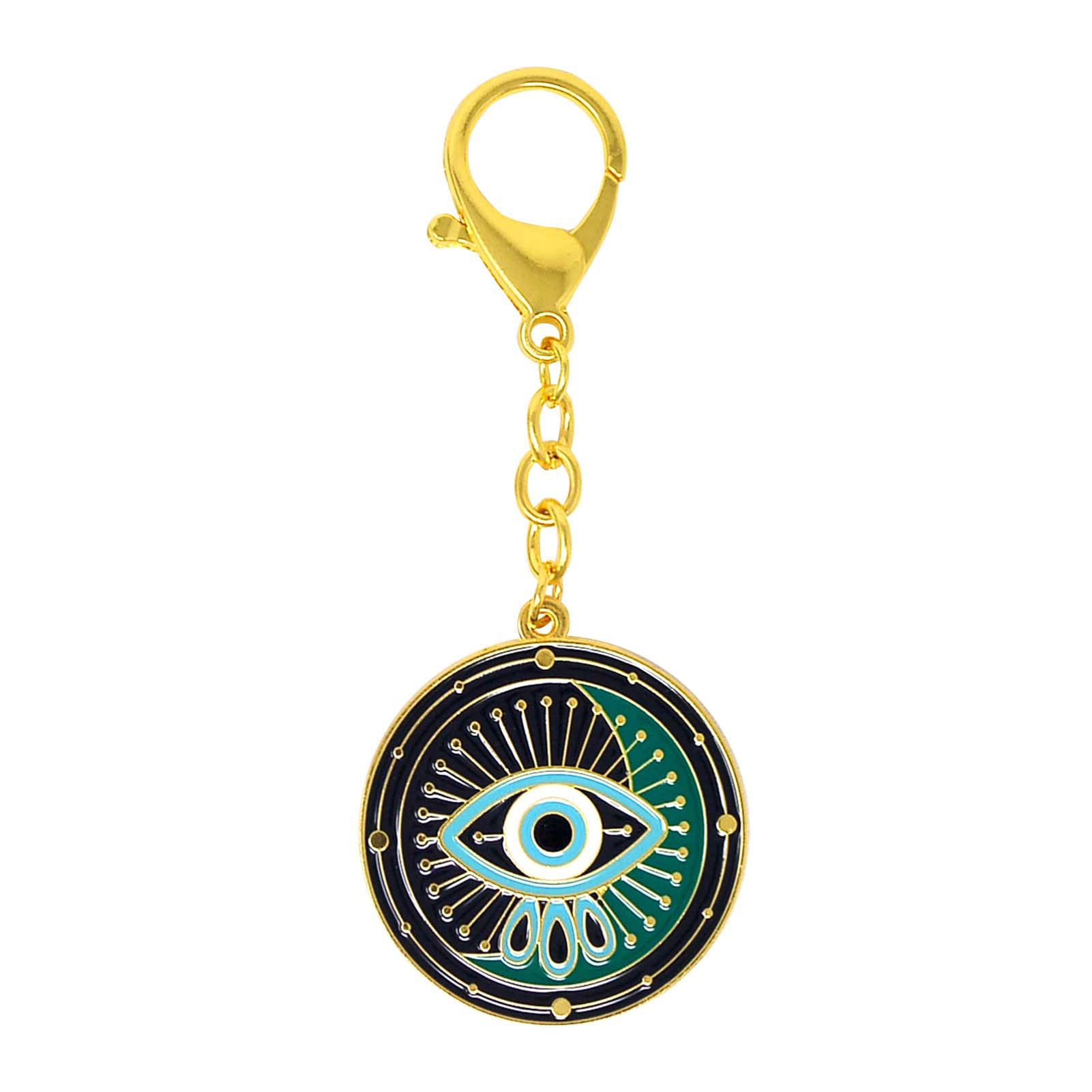 Feng Shui Anti-Evil-Eye-Amulett Schlüsselanhänger Einblick in Gefahr zum Schutz vor Eifersucht und Feindseligkeit, grün, 11,2 x 4,5 cm, Grün, 11.2 * 4.5cm/4.4 * 1.7in von Fengshuibringluck