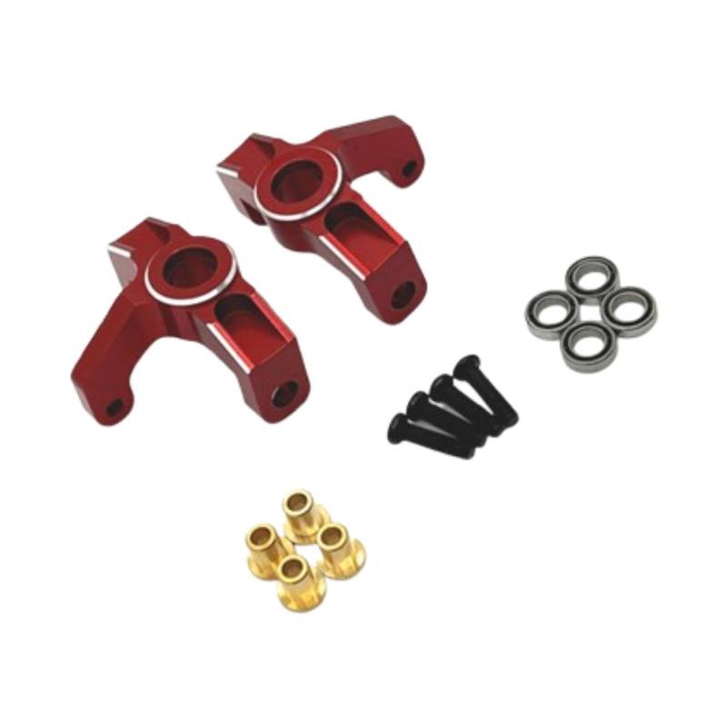 Fenteer 1/12 1/14 RC Car Steering Cup Direct Ersetzt Tragbares, Robustes Zubehör Aus Aluminium für C8803 Xdkj 006 124007 144001 124008, Rot von Fenteer