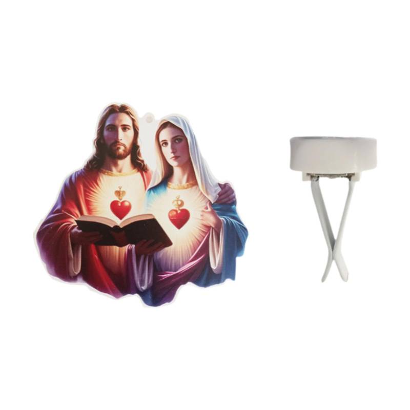 Fenteer Car Entlüftungsclip Innenausstattung Jesus und Frau Form tragen resistente 2D -Ornament für Weihnachtsbaum von Fenteer