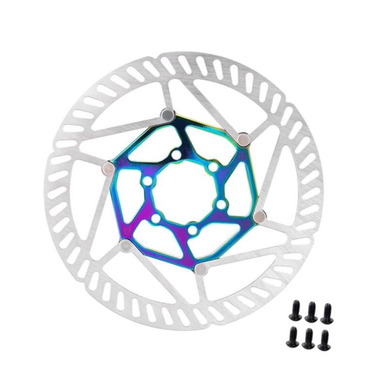 Fenteer Fahrrad-Scheibenbremsscheibe, 6 Schrauben, Zubehör, Aluminiumlegierung, einfache Installation, für Rennrad, Ersatzteil, 160 mm Durchmesser von Fenteer