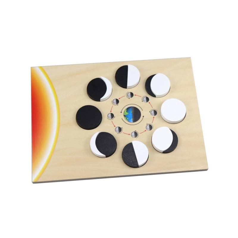 Fenteer Solarplaneten-Puzzle, intelligentes Denksport-Spielzeug, Puzzle zum Selbstzusammenbauen, Acht-Planeten-Erkennungsspiel zum Unterrichten von Requisiten, Mondwechsel von Fenteer