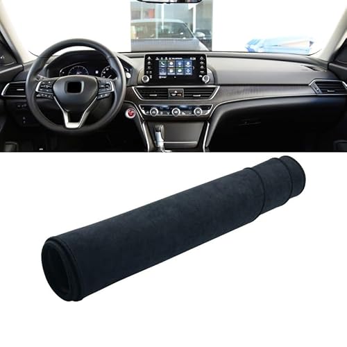 Armaturenbrett Matte Teppich Für Accord 10th 2018 2019 2020 2021 2022 Auto Dashboard Sonnenschutz Abdeckung Anti-Uv Nicht-Slip Matte Instrument Teppich Shade Board Pad(B LHD Black) von Feoosvx