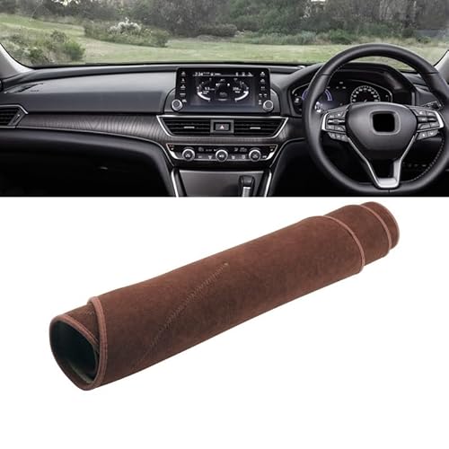 Armaturenbrett Matte Teppich Für Accord 10th 2018 2019 2020 2021 2022 Auto Dashboard Sonnenschutz Abdeckung Anti-Uv Nicht-Slip Matte Instrument Teppich Shade Board Pad(B RHD Brown) von Feoosvx