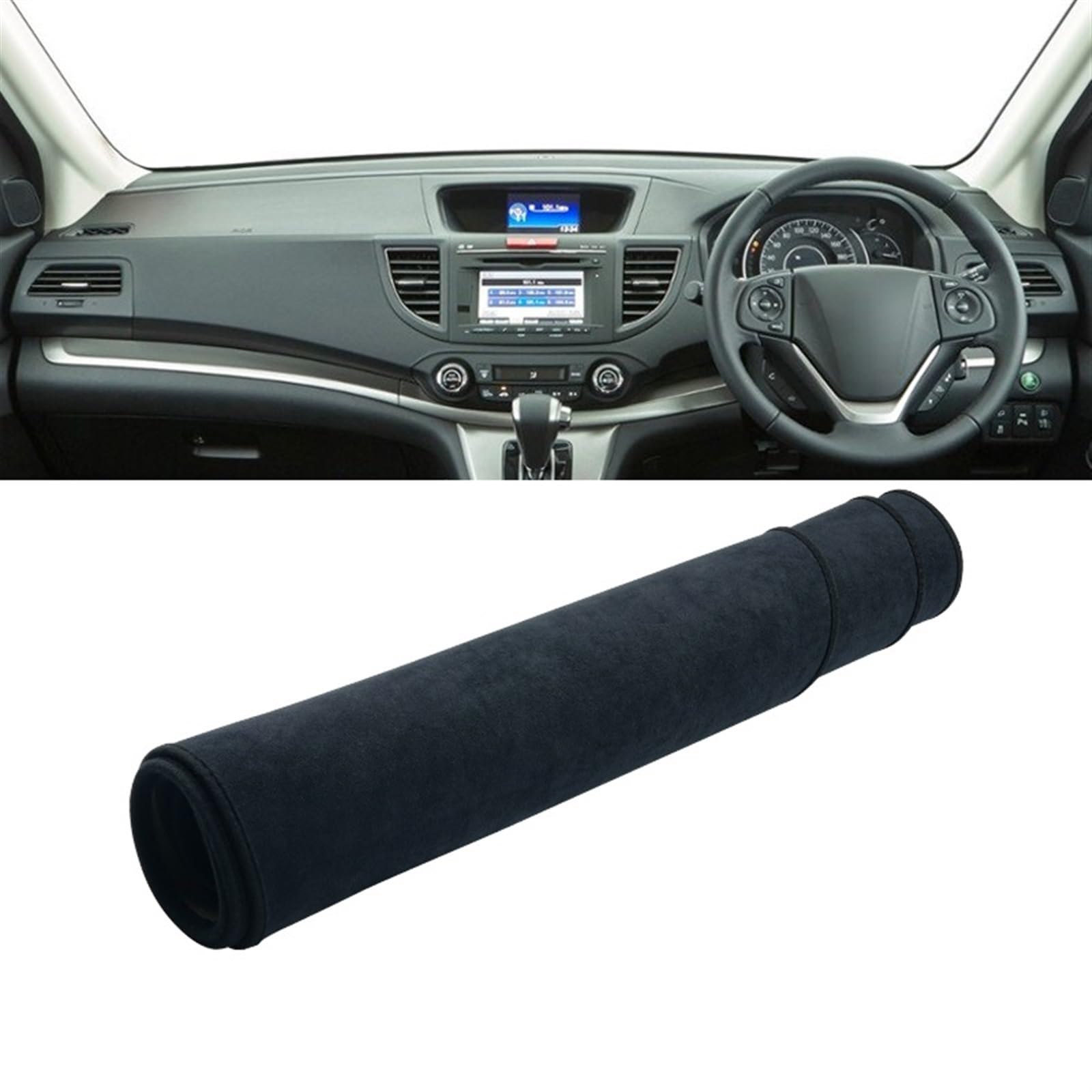 Armaturenbrett Matte Teppich Für CR-V Für CRV Für CR V 4. 2012 2013 2014 2015 2016 Auto-Armaturenbrett-Abdeckmatte Anti-UV-Rutsch-Pad Instrumententeppiche Shade Board Pad(B RHD Black) von Feoosvx