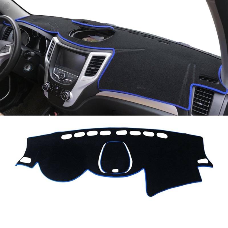 Armaturenbrett Matte Teppich Für Changan CS35 2012 2013 2014 2015 2016 Auto Dashboard Abdeckung Matte Dashboard Sonnenschutz Pad Instrument Panel Teppich Shade Board Pad(A Blue Side) von Feoosvx