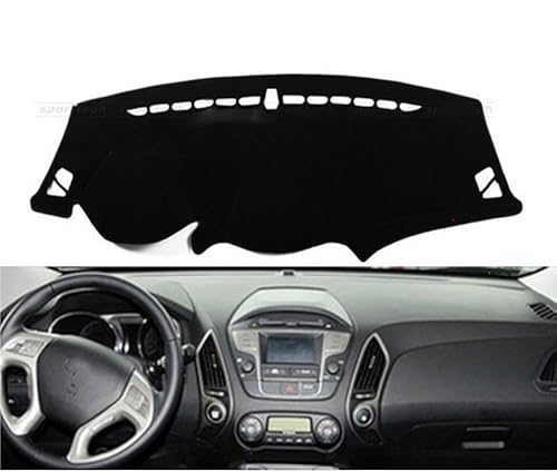 Armaturenbrett Matte Teppich Für Hyundai Für Elantra 2016 2017 2018 2019 AD Für Avante Auto Dashmat Dashboard Abdeckung Pad Matte Sonnenschirm Schutz Shade Board Pad(Black Edge,Linkslenker) von Feoosvx