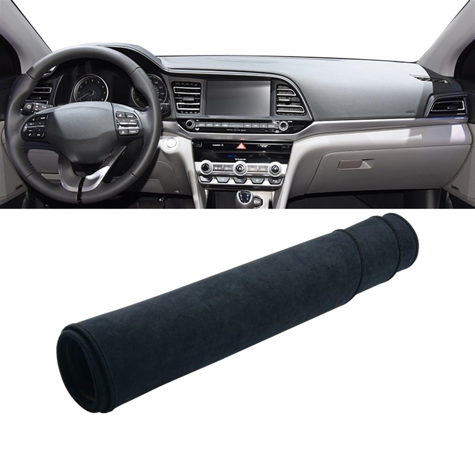 Armaturenbrett Matte Teppich Für Hyundai Für Elantra AD 2016 2017 2018 2019 2020 Auto Armaturenbrettabdeckung Vermeiden Sie Lichtmatte Rutschfeste Unterlage Instrumententeppich Shade Board Pad(B LHD B von Feoosvx