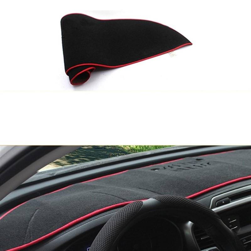 Armaturenbrett Matte Teppich Für KIA Für Sorento 2015 2016 2017 2018 2019 Auto Armaturenbrett Abdeckung Matte Sonnenschutz Pad Instrumententafel Teppiche Anti-UV Shade Board Pad(Red Side) von Feoosvx