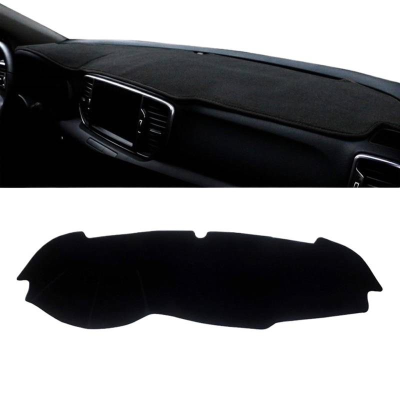 Armaturenbrett Matte Teppich Für Kia Für Sportage 4 2016 2017 2018 2019 2020 2021 Auto-Armaturenbrett vermeiden Lichtmatte Instrumentenplattform Schreibtischabdeckung Shade Board Pad(A Black Side LHD) von Feoosvx