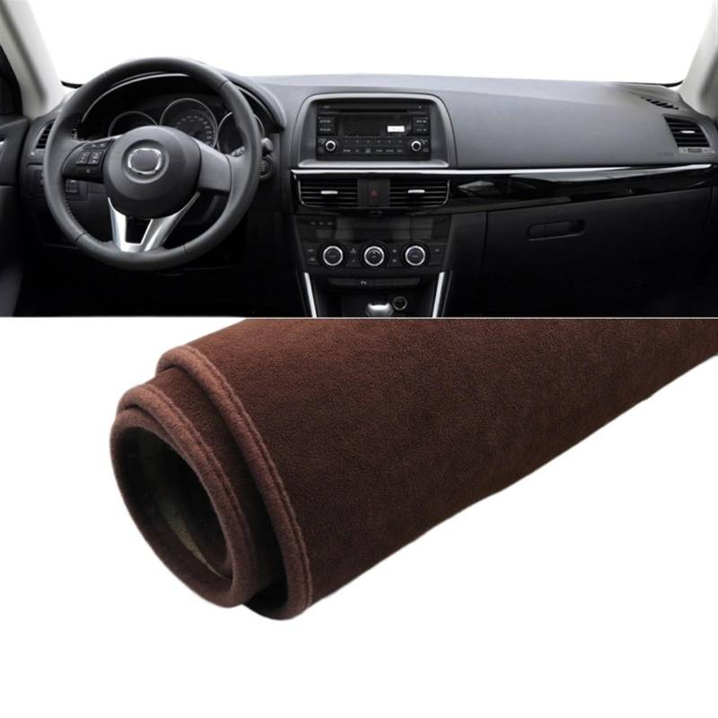 Armaturenbrett Matte Teppich Für Mazda CX-5 CX5 CX 5 KE 2012 2013 2014 2015 2016 Auto Armaturenbrett Abdeckung Vermeiden Sie Licht rutschfeste Matte Instrument Teppich Shade Board Pad(B LHD Brown) von Feoosvx