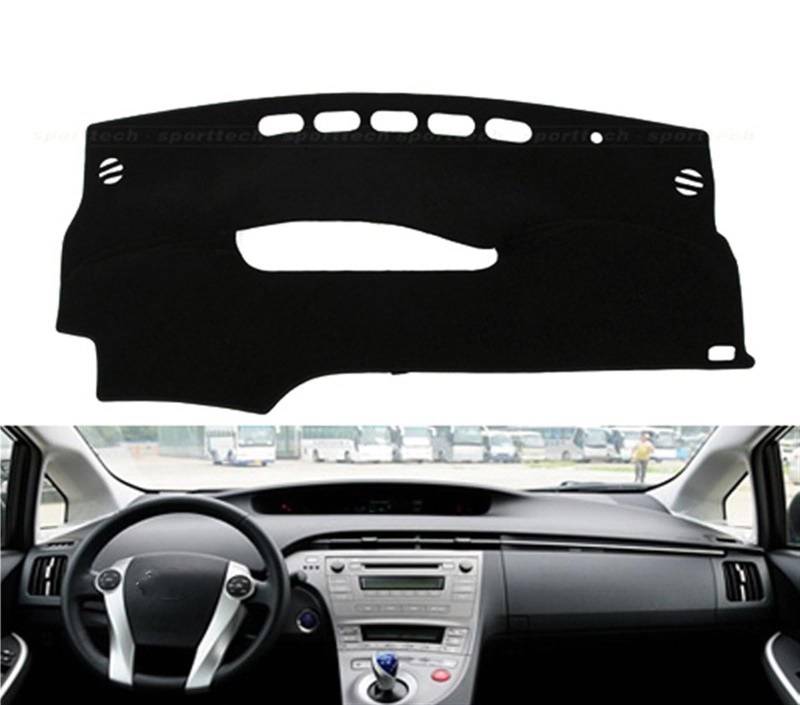 Armaturenbrett Matte Teppich Für Toyota Für Prius 2012 2013 Rechts- Und Linkslenker Auto Armaturenbrett Abdeckungen Matte Schatten Kissen Pad Teppiche Shade Board Pad(Blue Edge,Linkslenker) von Feoosvx