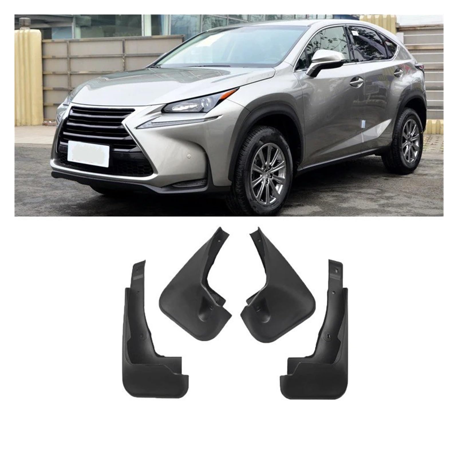 Auto Schmutzfänger Für Lexus NX200 NX300 NX300h 2015 2016 2017 2018 Schmutzfänger Kotflügel Splash Vorderräder Für Kotflügel 4 Teile/Satz Kotflügel(A) von Feoosvx