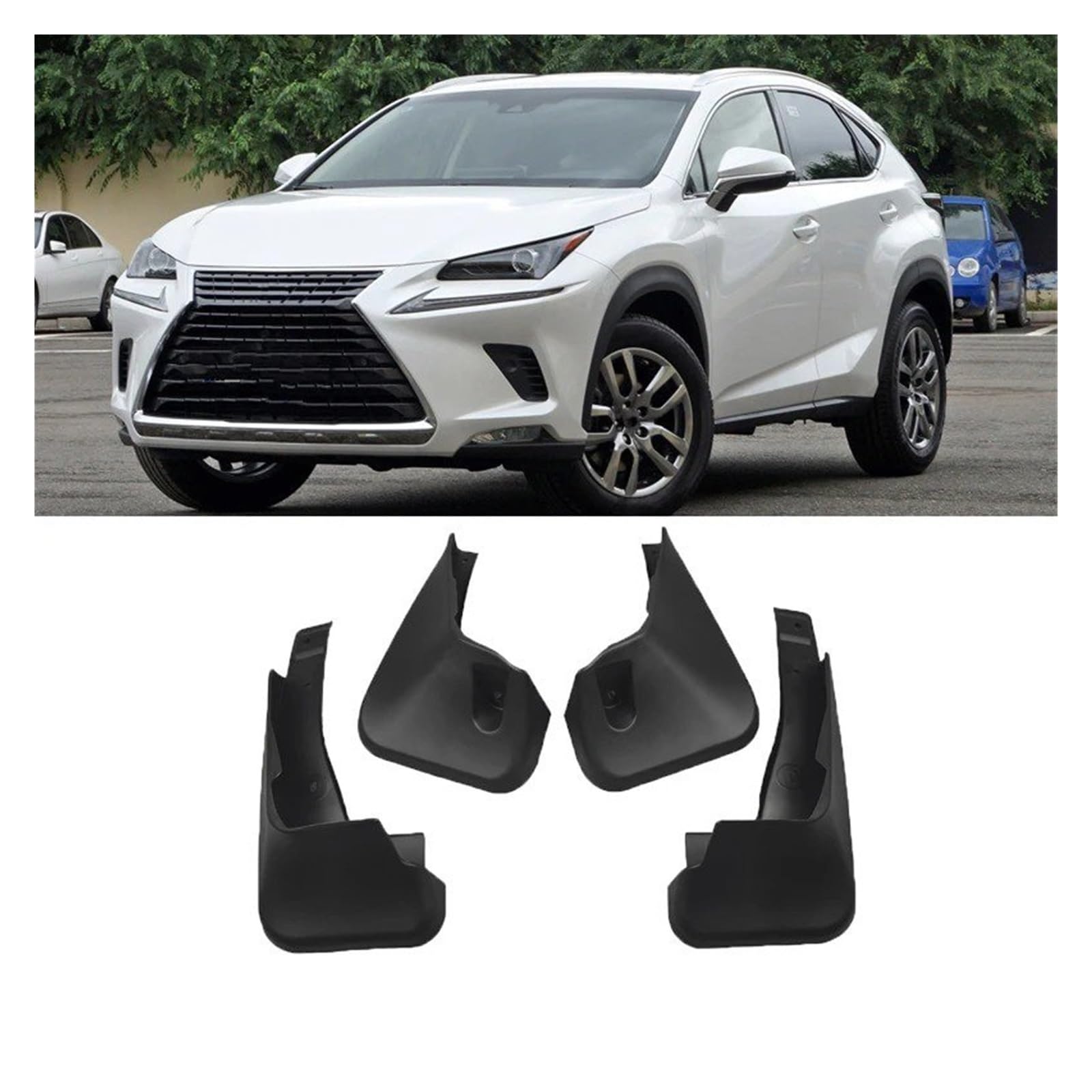 Auto Schmutzfänger Für Lexus NX200 NX300 NX300h 2015 2016 2017 2018 Schmutzfänger Kotflügel Splash Vorderräder Für Kotflügel 4 Teile/Satz Kotflügel(C) von Feoosvx