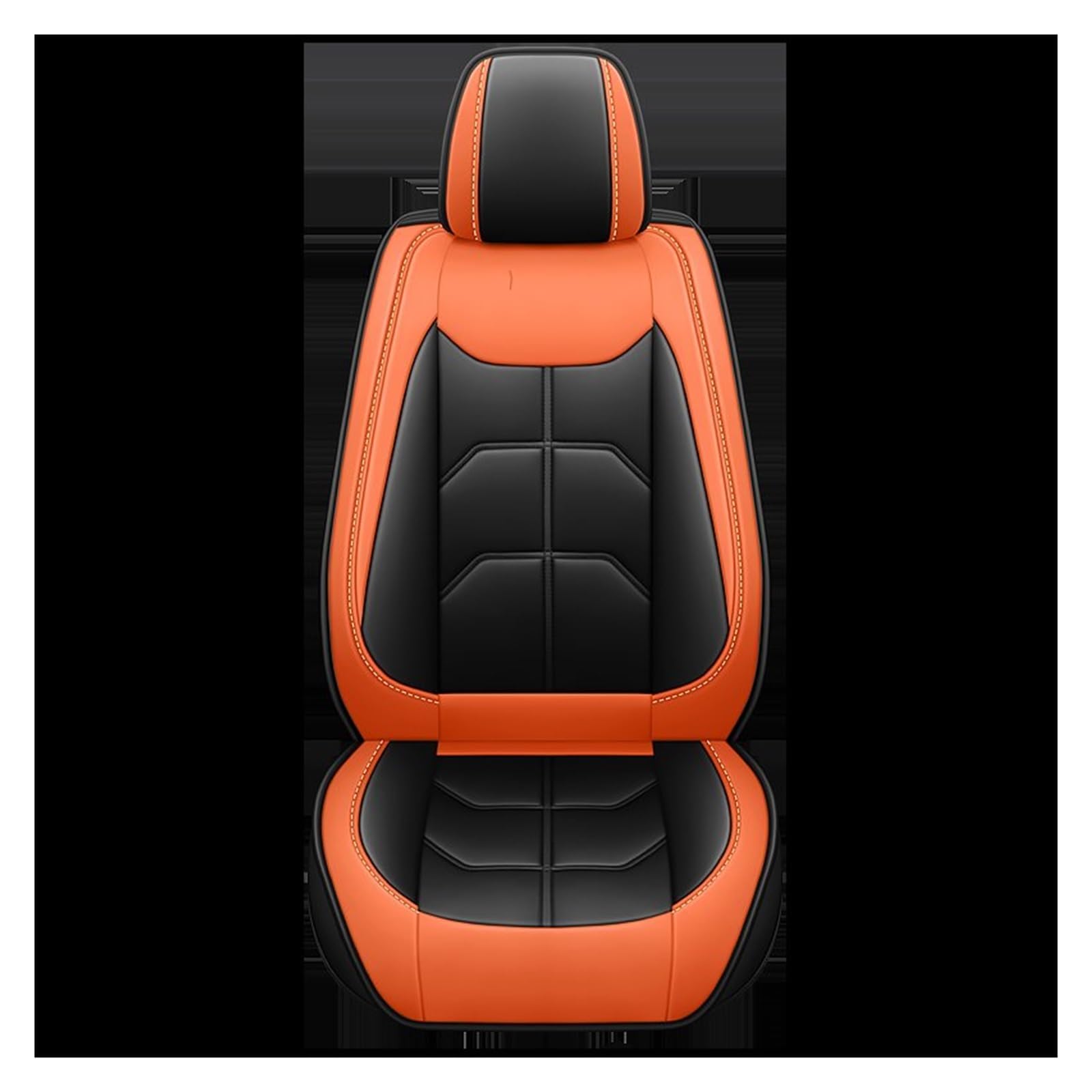 Auto-Sitzbezüge 1 PC Für SEAT Für Leon Für Arona Für Ateca Für Tarraco Alle Automodelle Universal PU Leder Autositzbezug Auto-Schonbezug(Black Orange) von Feoosvx