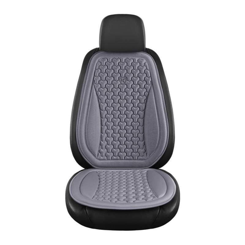 Auto-Sitzbezüge 3D Atmungsaktive Autositzbezug Schweißfestes Autositzkissen Konvexes Design Zur Wärmeableitung Universelles Auto-Stuhlmatten-Pad Auto-Schonbezug(Grey Front Seat) von Feoosvx