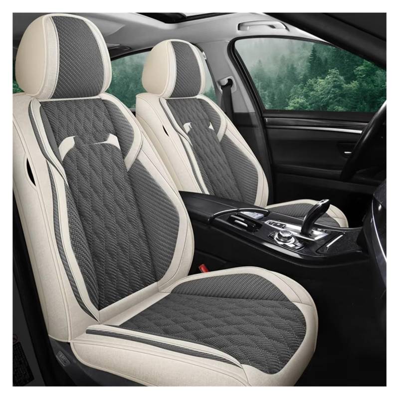 Auto-Sitzbezüge Für A4 B8 B6 B7 Für Avant A3 8P A5 Für Sportback Q2 Q3 A7 Q7 4L 100 C4 A6 4F C7 C5 Leinen Autositzbezüge Auto-Schonbezug(Beige Coffee Front) von Feoosvx