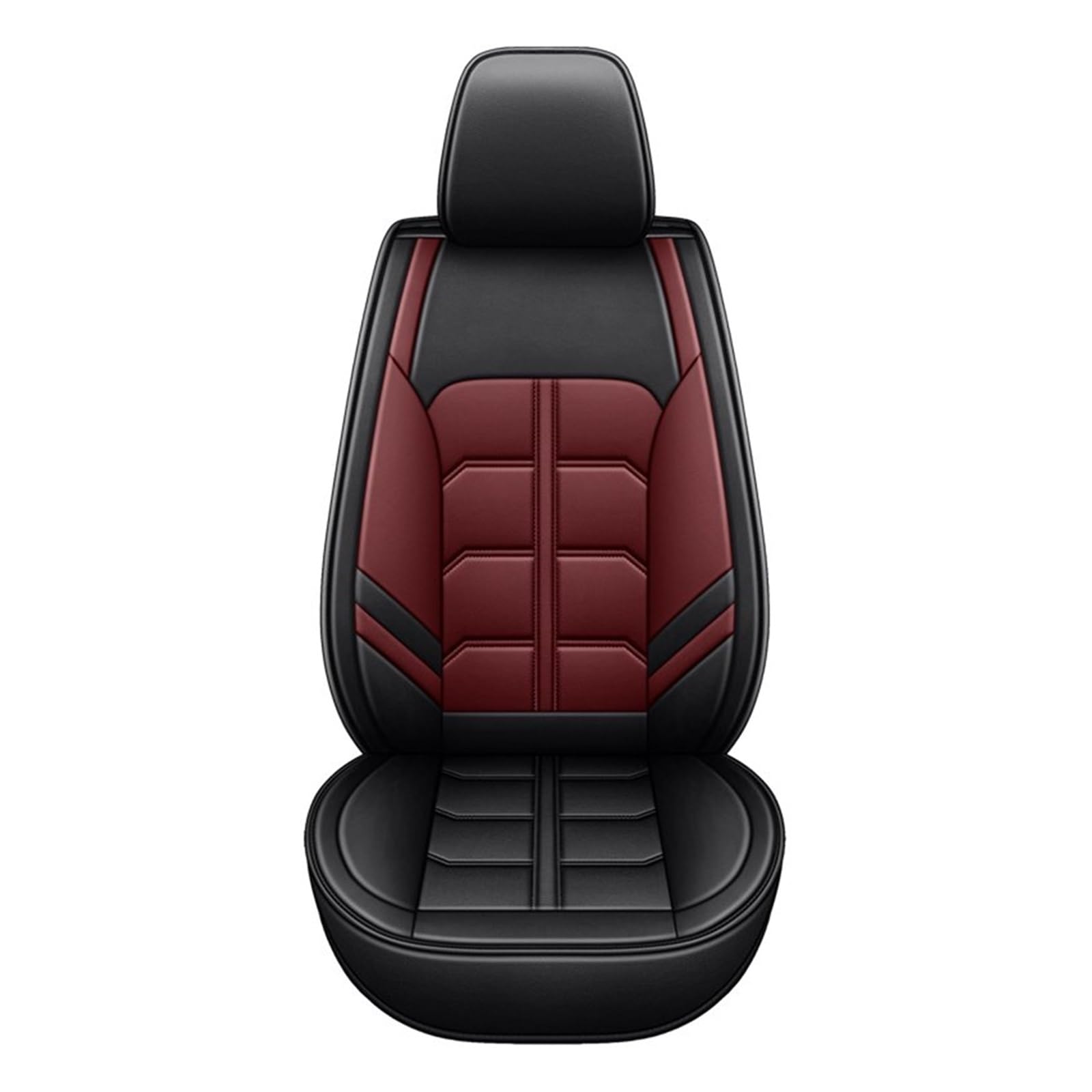 Auto-Sitzbezüge Für Chevrolet Für Captiva Für Onix Für Cruze Für Sonic Für Sail Für Orlando Für Tracker Universal Auto Sitz Abdeckung Leder Auto-Schonbezug(1Pcs-Wine Red) von Feoosvx