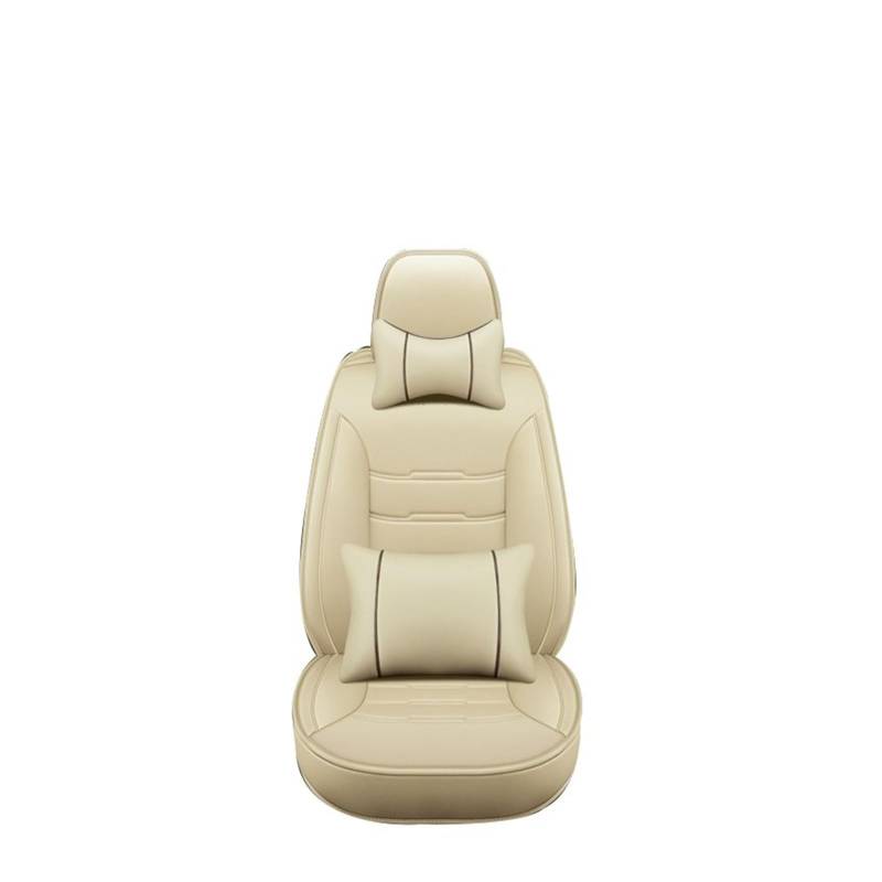 Auto-Sitzbezüge Für Civic Für Accord Für CR-V Für Jazz Für Spezielle Vollständige Abdeckung Universal Auto Leder Sitzbezug Auto-Schonbezug(Beige Pillow) von Feoosvx