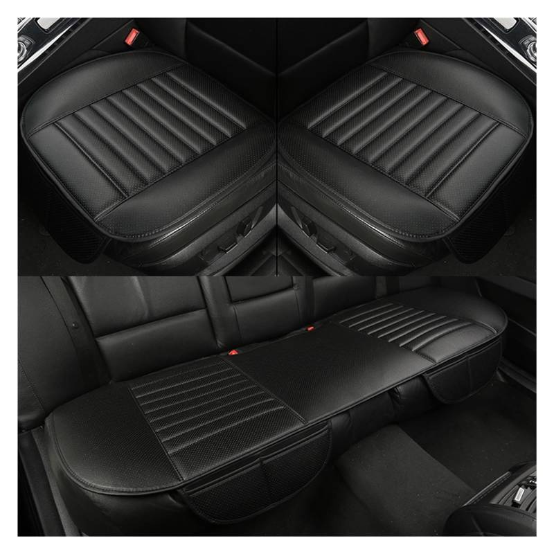 Auto-Sitzbezüge Für Civic Für Fit Für CRV Für XRV Für Accord Für Odyssey Für Jazz Für City Alle Modelle Universal Leder Sitzkissen Auto-Schonbezug(Full Set Black) von Feoosvx