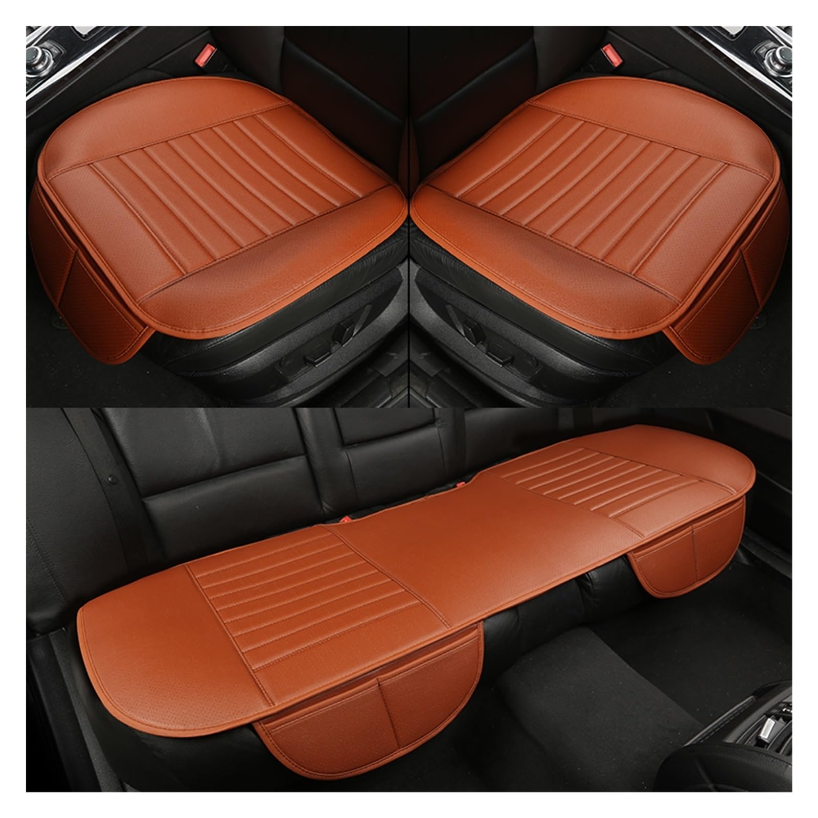 Auto-Sitzbezüge Für Dodge Für Caliber Für Journey Für Ram Für Caravan Für Aittitude Alle Medels Universal Leder Sitzkissen Auto-Schonbezug(Full Set Brown) von Feoosvx