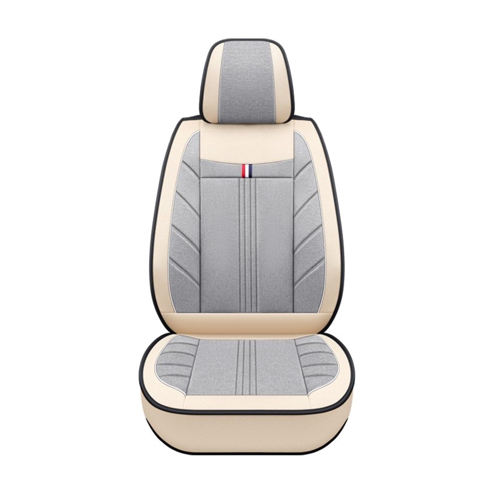 Auto-Sitzbezüge Für FIAT Für Bravo Für Punto Für Panda 500 Atmungsaktive Innen Frau Universal Flachs Auto Sitzbezug Auto-Schonbezug(1Pcs-Gray Beige) von Feoosvx