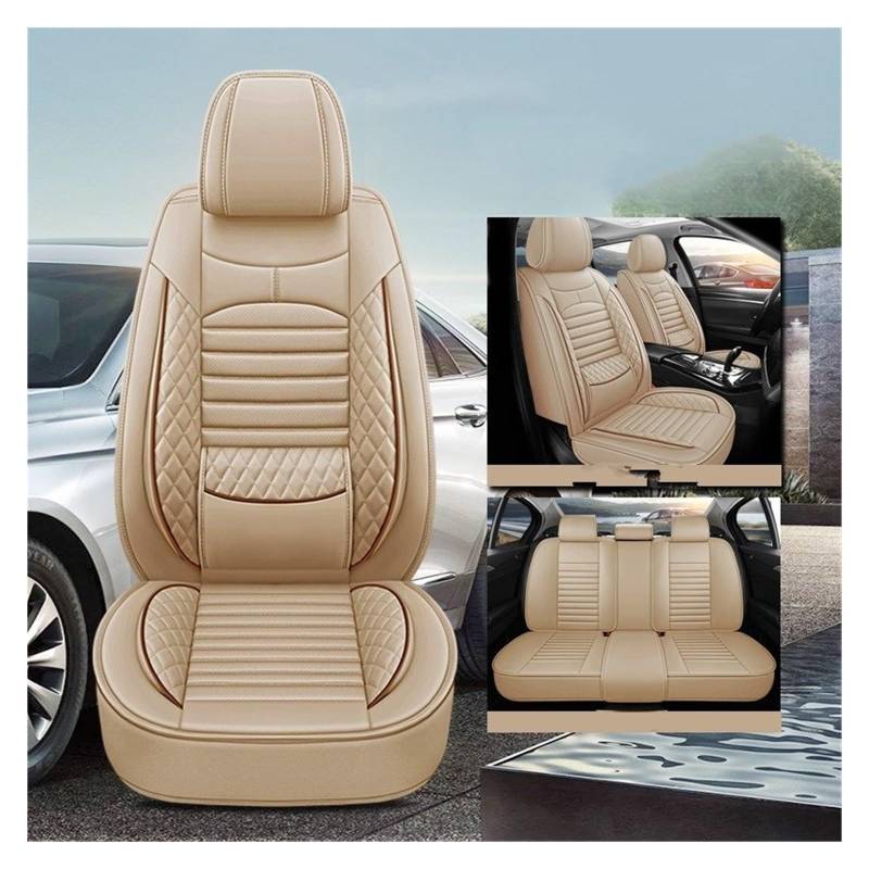 Auto-Sitzbezüge Für Ford Für Kuga Für Fiesta Mk7 Für Max Für Focus Mk1 2 Für Ranger Für Mondeo Mk4 Universal Auto Sitzbezug Auto-Schonbezug(Full Set Beige) von Feoosvx