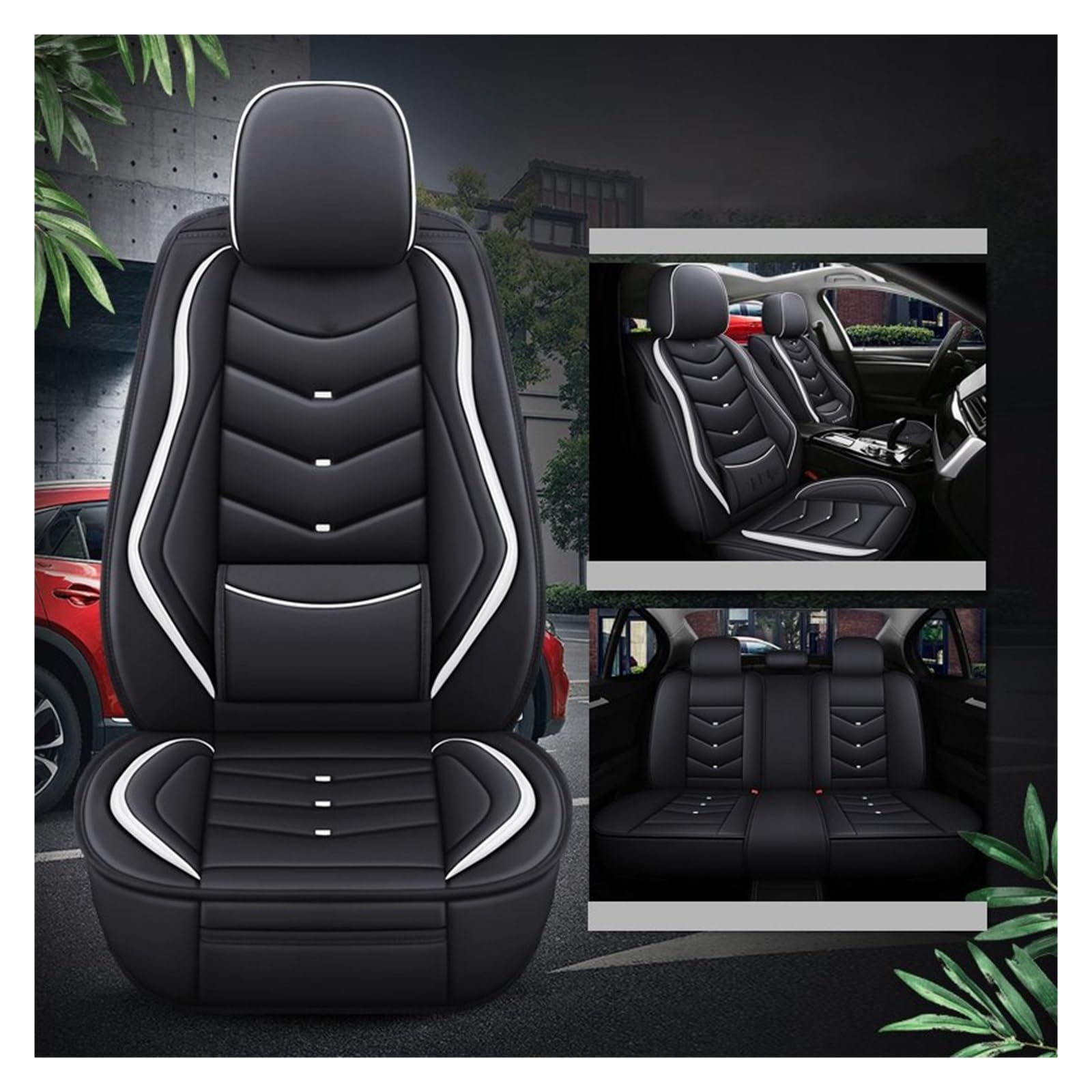 Auto-Sitzbezüge Für Haval F7 H6 F7x H2 Für Jolion Für Degro Auto Sitz Abdeckung Universal Leder Auto Zubehör Auto-Schonbezug(Color 6) von Feoosvx