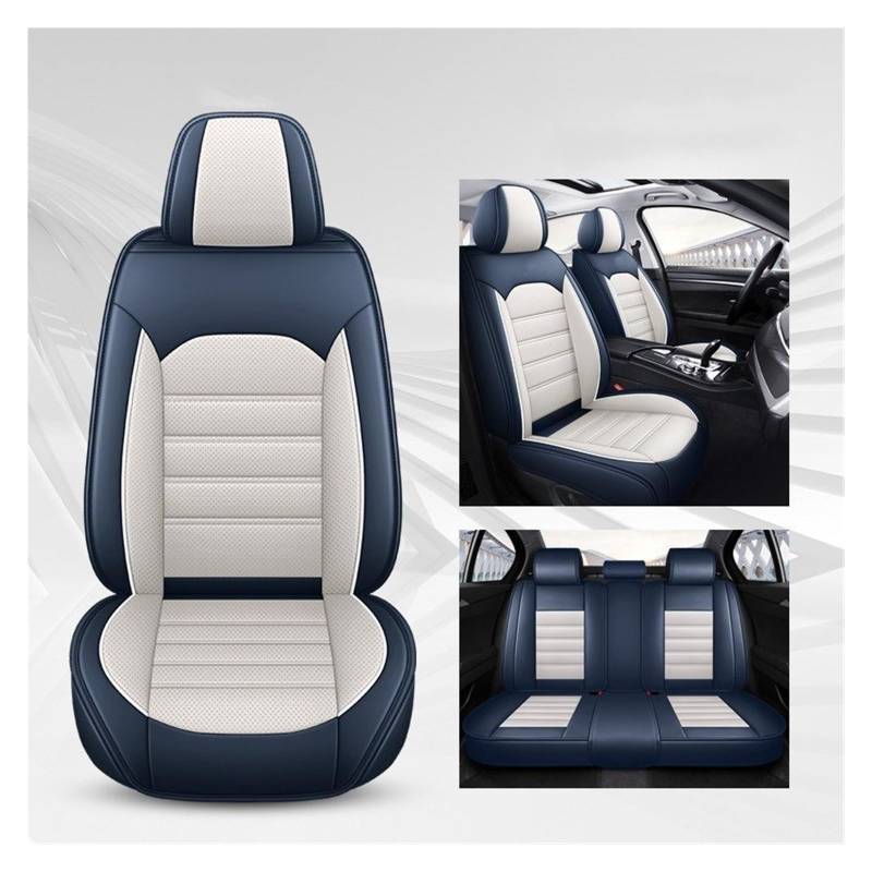 Auto-Sitzbezüge Für Hyundai Für Santa Für Tucson Für Renalang Für Domina Komplettes Set Atmungsaktives Leder Universal Autositzbezüge Auto-Schonbezug(Blue) von Feoosvx