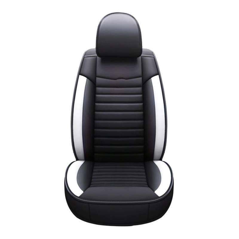 Auto-Sitzbezüge Für Hyundai Für Tucson Für Kona Für Ioniq 5 I30 Ix35 I20 I40 Auto Sitzbezug Universal Schwarz Blau Rot Leder Auto Zubehör Auto-Schonbezug(1Pcs-White) von Feoosvx