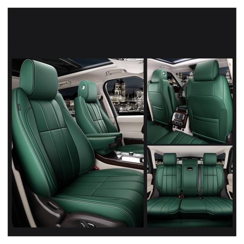 Auto-Sitzbezüge Für Land Für Rover Für Discovery Für Range Für Rover Für Evoque Sport Auto Zubehör Sitzbezüge Vollen Satz Leder Auto-Schonbezug(Green a) von Feoosvx