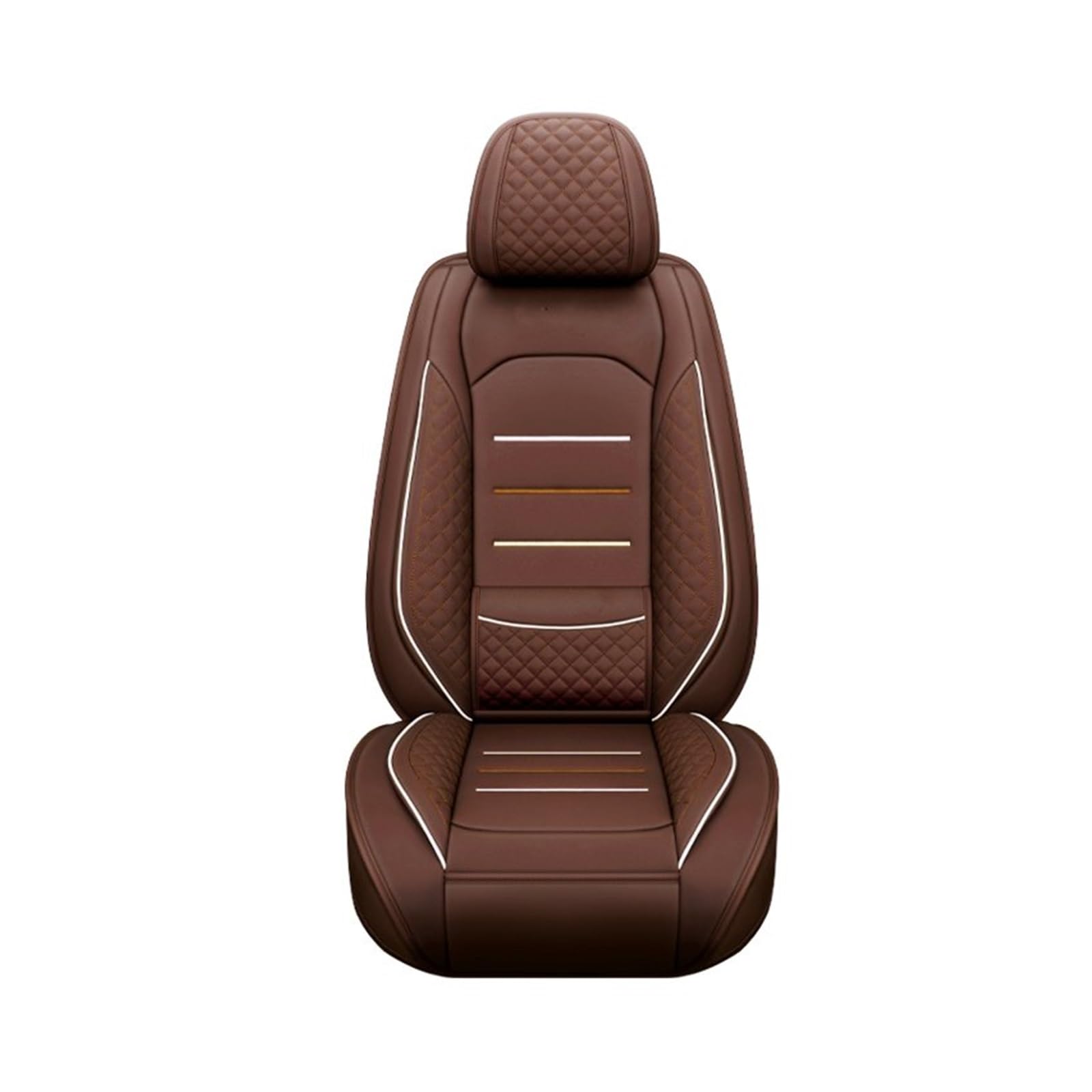 Auto-Sitzbezüge Für Land Für Rover Für Freelander 1 2 Für Defender Für Entdeckung 2 Auto Sitz Abdeckung Universelle wasserdichte Leder Auto Zubehör Auto-Schonbezug(1Pcs-Brown) von Feoosvx