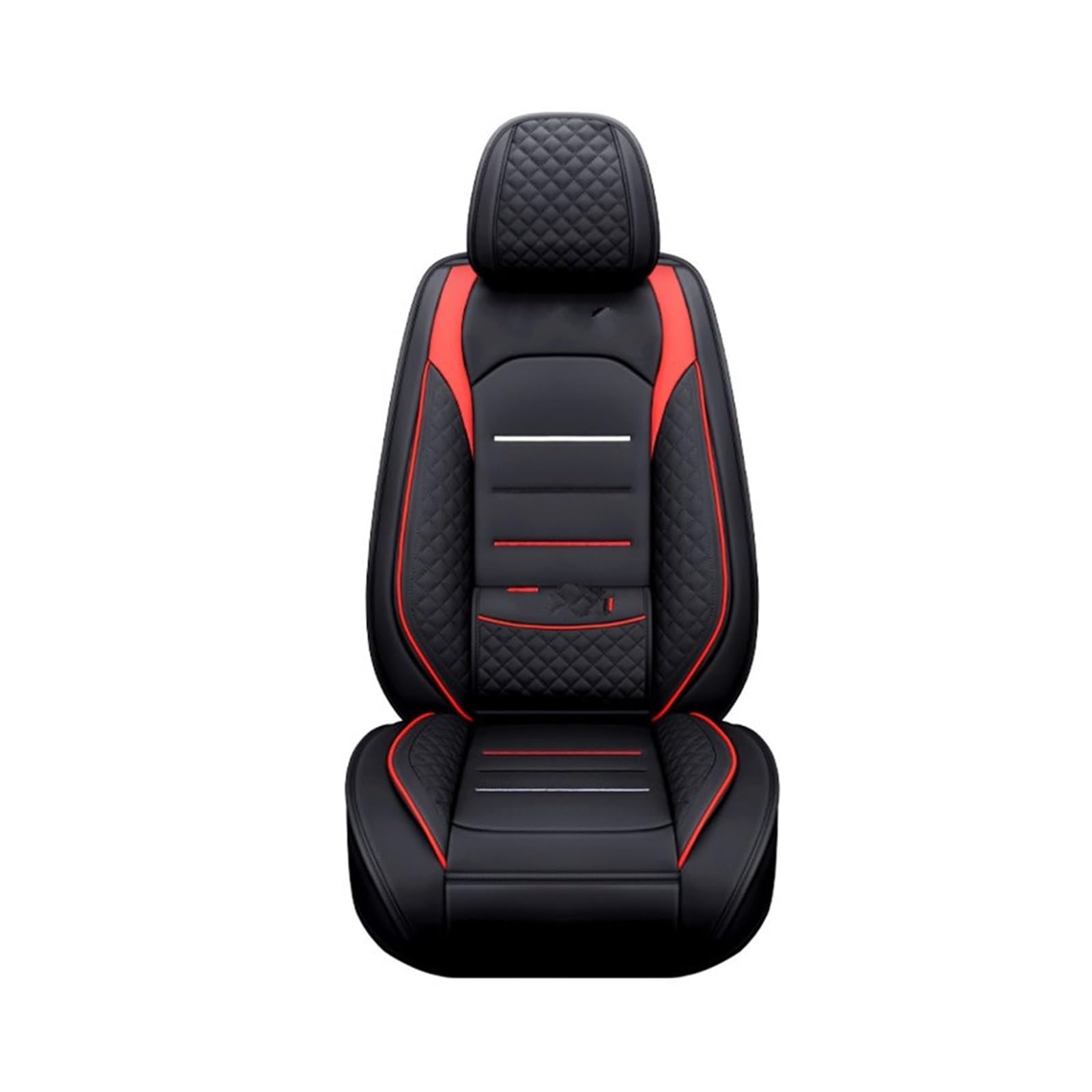 Auto-Sitzbezüge Für Mitsubishi Für Carisma Für Pajero 4 L200 Für Lancer X Für Outlander XL 3 Für Eclipse Für Cross Auto Sitzbezug Leder Auto-Schonbezug(1Pcs-Red) von Feoosvx