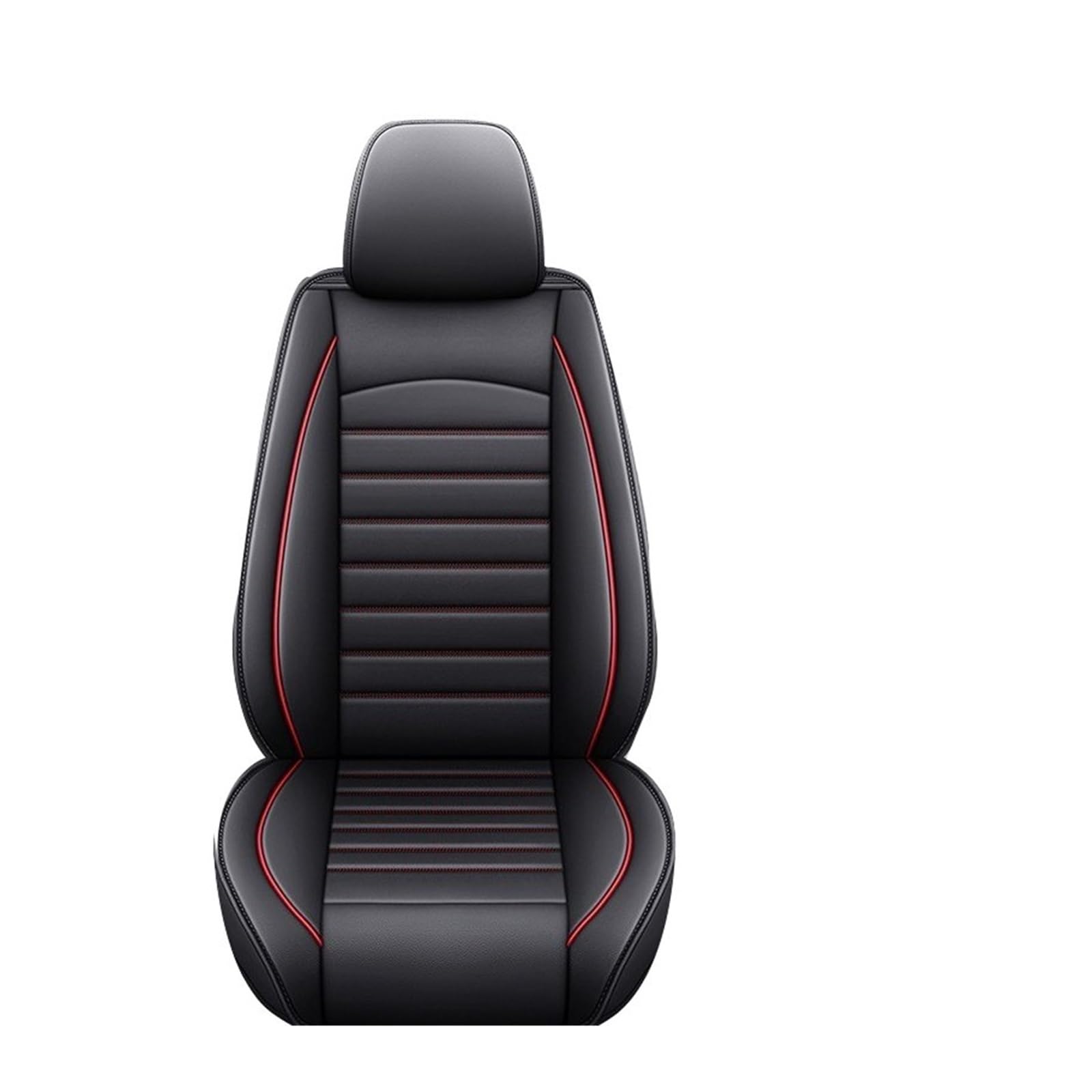 Auto-Sitzbezüge Für Nissan D22 Für GT-R Für Fuga Für Quest Für GENISS Für Qashqai Für Murano Für März Universal Auto Leder Sitzbezug Auto-Schonbezug(Black Red) von Feoosvx