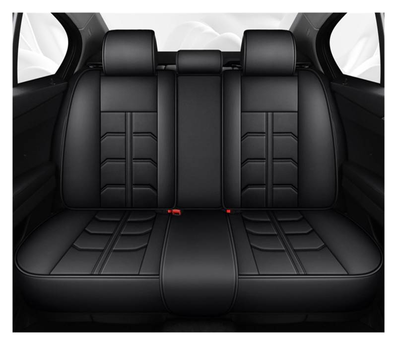 Auto-Sitzbezüge Für Opel Für Corsa D Für Insignia Für Vivaro Für Astra KJH Für Grandland X Für Zafira B Universal Auto Sitzbezug Wasserdichtes Leder Auto-Schonbezug(Rear Seats-Black) von Feoosvx