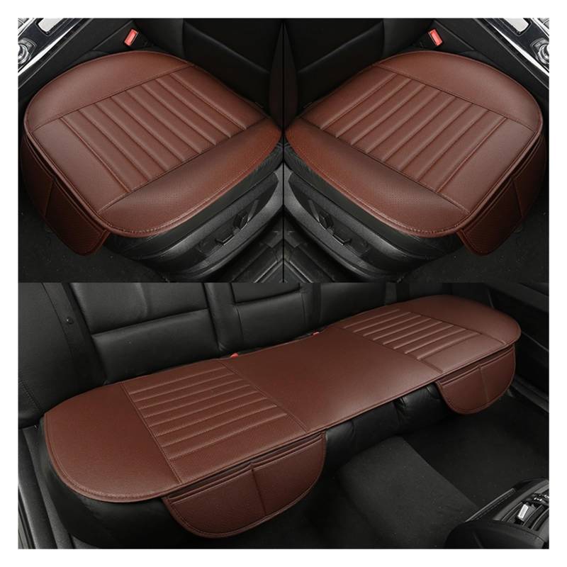 Auto-Sitzbezüge Für Polo Für Golf Für Tiguan Für Touran Für Jetta Für CC Für Käfer Alle Modelle Auto-Styling Universal Leder Sitzkissen Auto-Schonbezug(Full Set Coffee) von Feoosvx