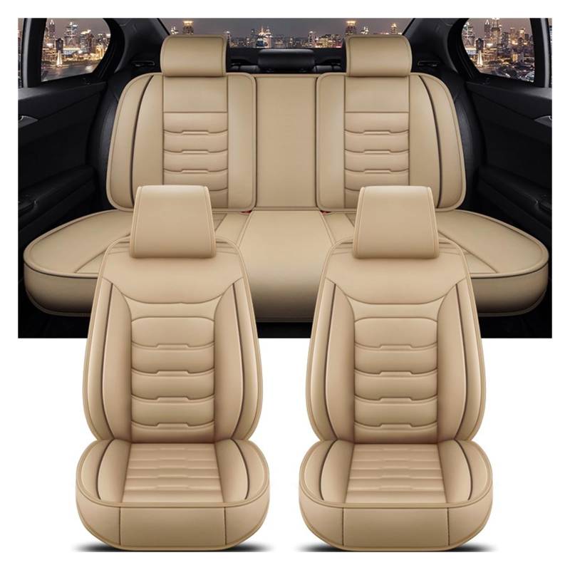 Auto-Sitzbezüge Für Sitz Für Leon Für Arona Für Ateca Für Tarraco Für Ibiza Für Alhambra Alle Automodelle Universal Auto Sitzbezug Auto-Schonbezug(Beige 5 Seat) von Feoosvx