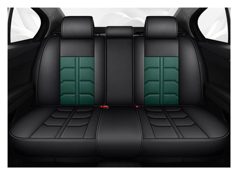 Auto-Sitzbezüge Für Skoda Für Superb 3 Für Octavia 2 Für Fabia Für Kodiaq Universal Auto Sitz Abdeckung wasserdichte Leder Auto Zubehör Auto-Schonbezug(Rear Seats-Green) von Feoosvx