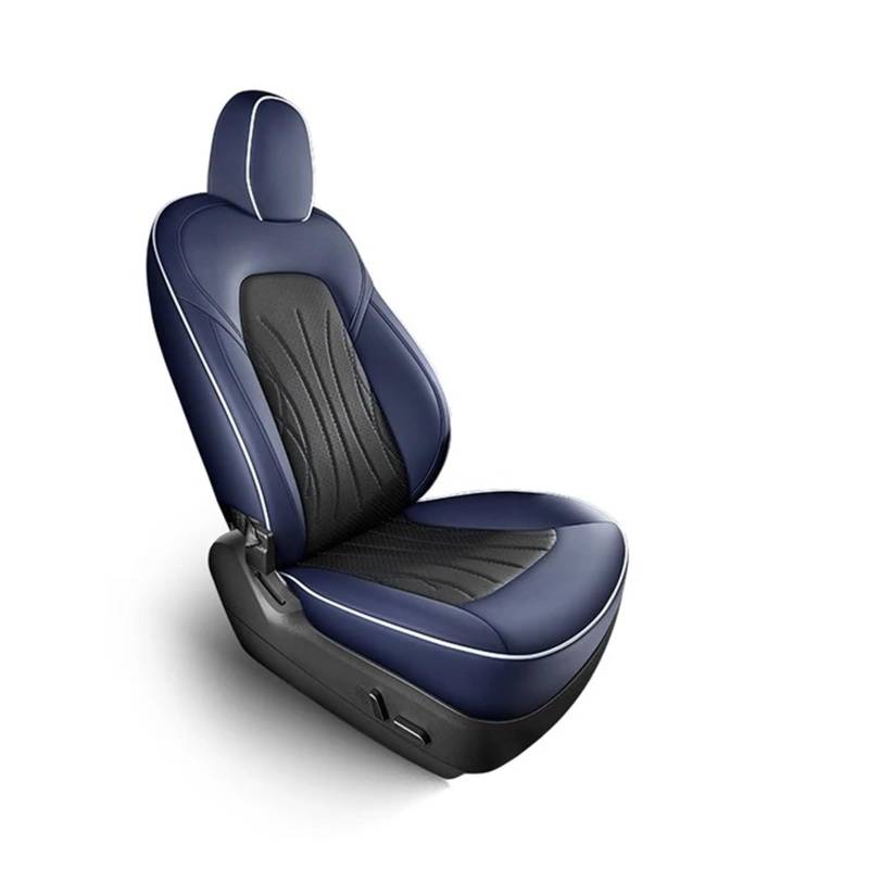 Auto-Sitzbezüge Für Tesla Für Modell Y Für Modell 3 Volle Surround Abdeckung 10 Fans Belüftung Sitz Abdeckung Für Einen Sitz Auto-Schonbezug(Blue Black,2Pcs Passenger) von Feoosvx