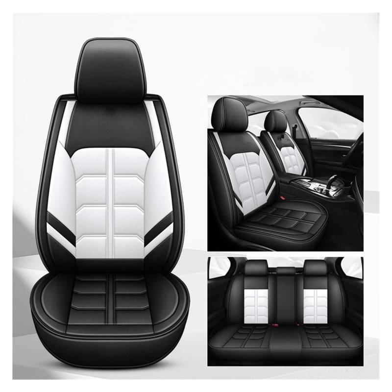 Auto-Sitzbezüge Für Toyota Für Aygo Für Avensis T25 T27 Für Corolla Für Yaris Für Chr Für Estima Auto Sitz Abdeckung Universal Full Set Auto-Schonbezug(Black-White) von Feoosvx