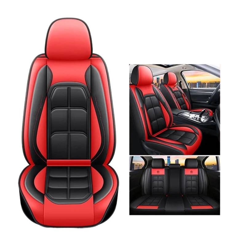 Auto-Sitzbezüge Für Toyota Für C-hr Für Rav4 Für Corolla Für Toyota Für Land Für Cruiser Alle Modelle Allgemeine Leder Auto Sitzbezug Auto-Schonbezug(Black red) von Feoosvx