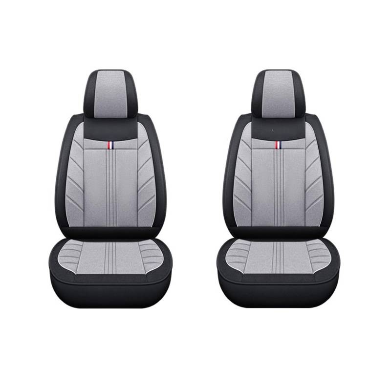 Auto-Sitzbezüge Für Toyota Für Chr Für Corolla Für Avensis T25 T27 Für Rav4 Für Yaris Für Raize Für Verso Universal Flachs Auto Sitz Abdeckung Auto-Schonbezug(2Pcs-Black Gray) von Feoosvx