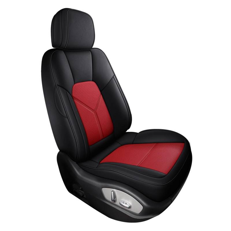 Auto-Sitzbezüge Für Toyota Für Chr Für Corolla Für Rav4 Für Raize Für Hilux Auto Sitz Abdeckung Wasserdicht Mann Benutzerdefinierte Luxus Innen Auto-Schonbezug(1Pcs-Black Red) von Feoosvx