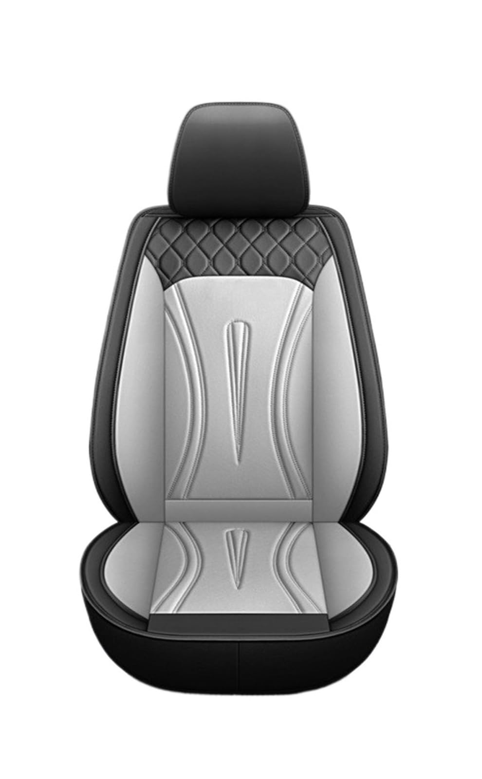 Auto-Sitzbezüge Für Toyota Für Corolla Für Camry Für Rav4 Für Auris Für Prius Universal Set Von 5 Sitz Auto Leder Sitzbezüge Auto-Schonbezug(Black Gray) von Feoosvx