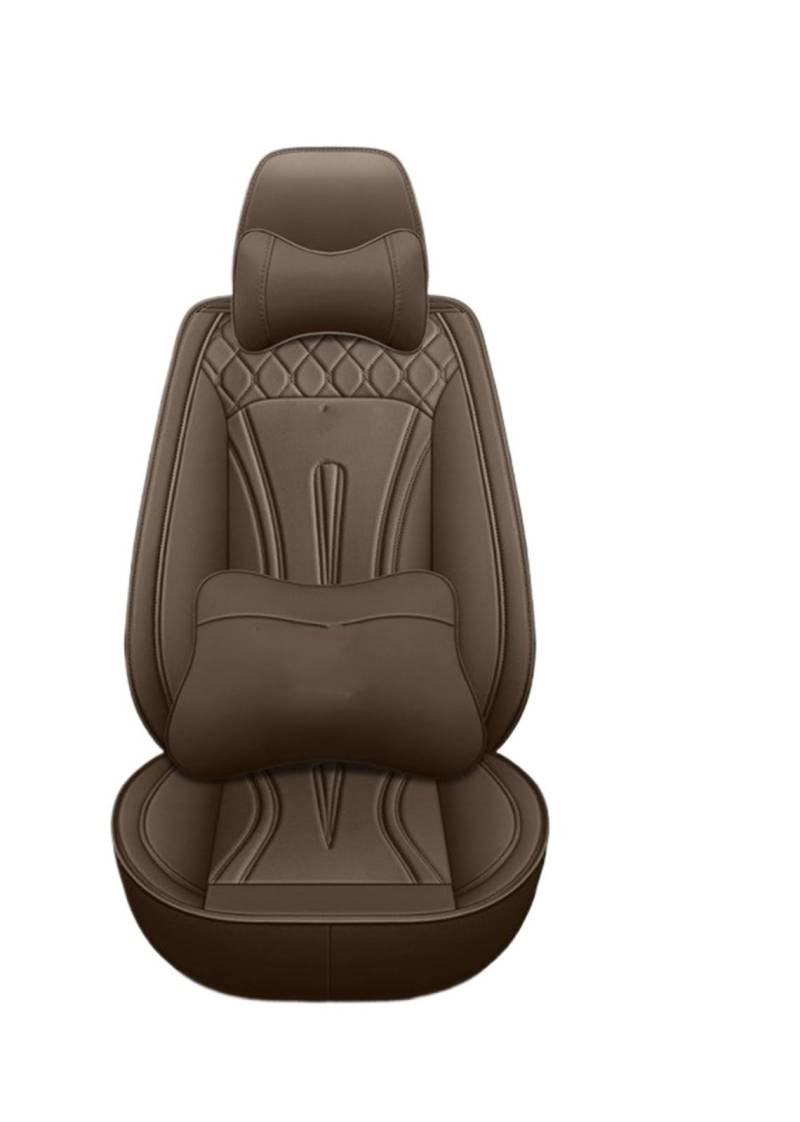 Auto-Sitzbezüge Für Toyota Für Corolla Für Camry Für Rav4 Für Auris Für Prius Universal Set Von 5 Sitz Auto Leder Sitzbezüge Auto-Schonbezug(Coffee pilow) von Feoosvx