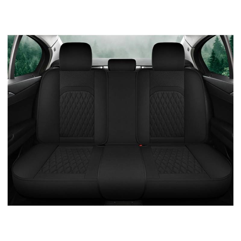 Auto-Sitzbezüge Für Volvo V40 Universal Autositzbezug Komplettset Kissen Autozubehör Innenausstattung Damen Auto-Schonbezug(Black Rear) von Feoosvx