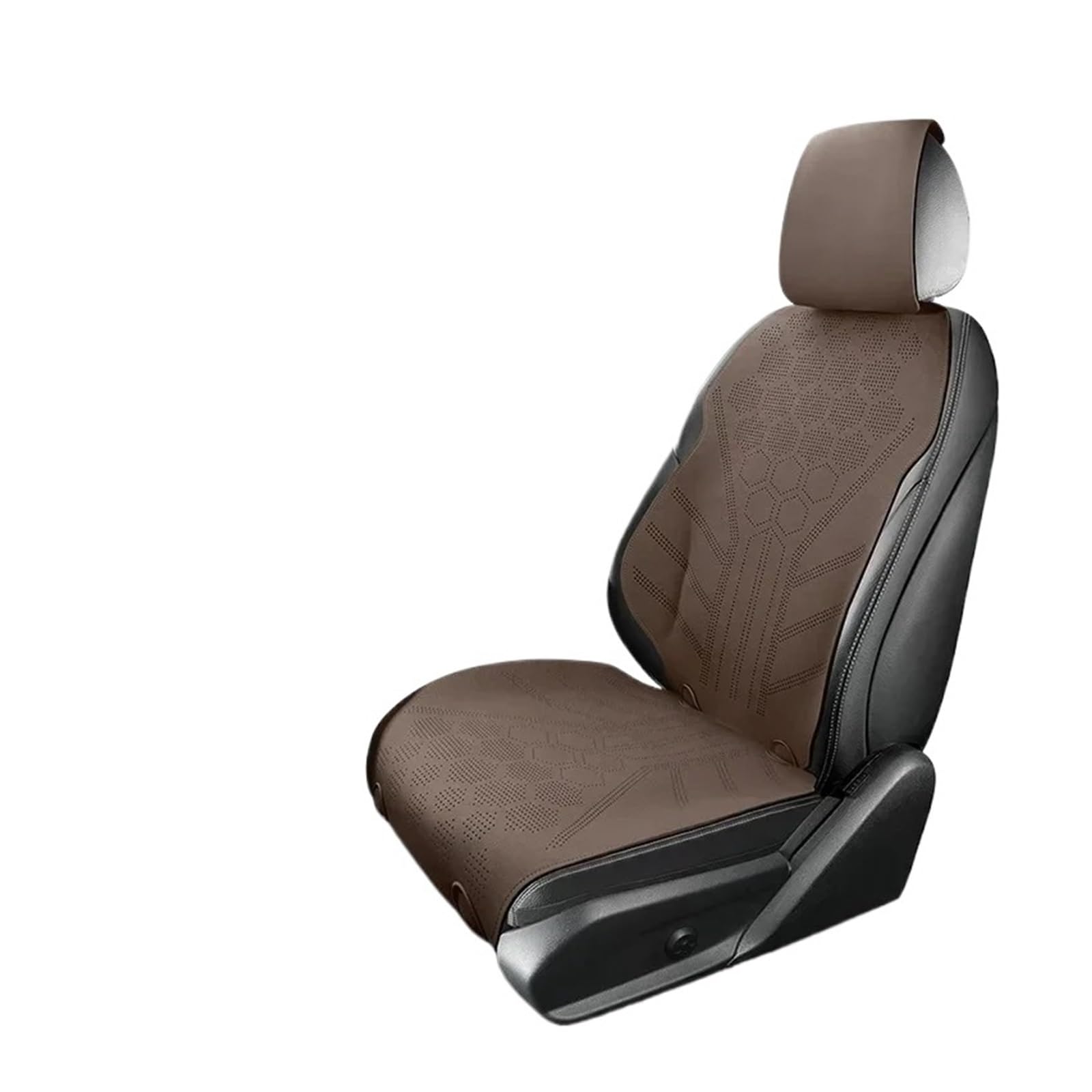 Auto-Sitzbezüge Ganzjahres-Autositzbezug Atmungsaktive Wildleder-Vorder-/Rücksitz-Anti-Rutsch-Schutzkissen Auto-Schonbezug(Brown Front seat Set) von Feoosvx