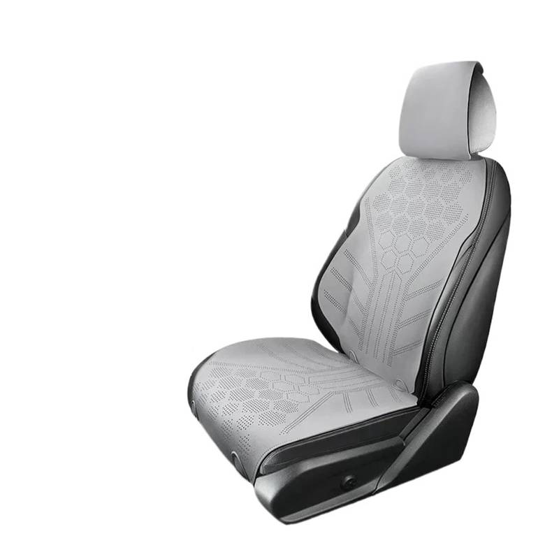 Auto-Sitzbezüge Ganzjahres-Autositzbezug Atmungsaktive Wildleder-Vorder-/Rücksitz-Anti-Rutsch-Schutzkissen Auto-Schonbezug(Grey1 Front seat Set) von Feoosvx